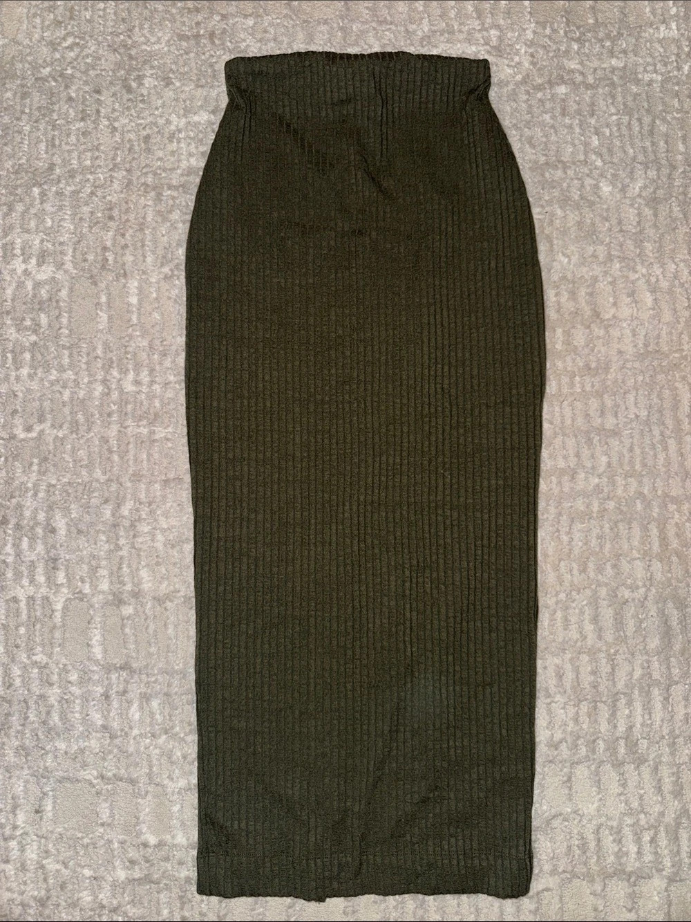 Zara Ribbed Maxi Skirt in Green Size Medium